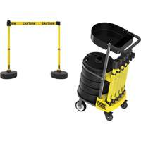 Chariot de transport avec plateau pour barri&egrave;re PLUS, 75' lo, M&eacute;tal, Jaune Advanced Consulting and Training Ltd.