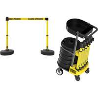Chariot de transport avec plateau pour barri&egrave;re PLUS, 75' lo, M&eacute;tal, Jaune Advanced Consulting and Training Ltd.