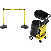 Chariot de transport avec plateau pour barri&egrave;re PLUS, 75' lo, M&eacute;tal, Jaune Advanced Consulting and Training Ltd.
