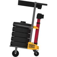 Chariot de transport avec plateau pour barri&egrave;re PLUS, 75' lo, M&eacute;tal, Rouge Advanced Consulting and Training Ltd.