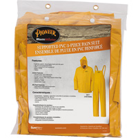 577 3-Piece Rain Suit, Polyester/PVC, 5X-Large, Yellow Advanced Consulting and Training Ltd.