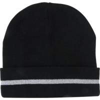 Knit Hat with Silver Reflective Stripe, One Size, Black Advanced Consulting and Training Ltd.