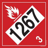 1267 Petroleum Crude Oil Flammable Liquid TDG Placard, Adhesive Vinyl Advanced Consulting and Training Ltd.