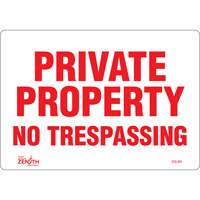 Enseigne Private Property, 7" x 10", Vinyle, Anglais Advanced Consulting and Training Ltd.