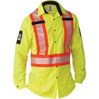 Chemise &agrave; manches longues haute visibilit&eacute; ind&eacute;chirable, Polyester, Petit, Jaune lime haute visibilit&eacute; Advanced Consulting and Training Ltd.