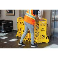 Barri&egrave;re mobile portative, 40" h x 13' lo, Jaune Advanced Consulting and Training Ltd.