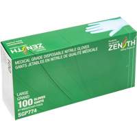 Gants jetables de calibre m&eacute;dical r&eacute;sistants &agrave; la perforation, Grand, Nitrile, 4,5 mils, Sans poudre, Bleu, Classe 2 Advanced Consulting and Training Ltd.