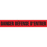 Ruban pour barricade "Danger D&eacute;fense D'Entrer", Français, 3" la x 1000' lo, 2 mils, Noir/rouge Advanced Consulting and Training Ltd.