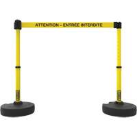 Ensemble de montants pour barri&egrave;re Plus, Plastique, 42" h, Ruban Jaune, Longueur du ruban 15' Advanced Consulting and Training Ltd.
