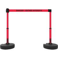 Ensemble de montants pour barri&egrave;re Plus, Plastique, 42" h, Ruban Rouge, Longueur du ruban 15' Advanced Consulting and Training Ltd.