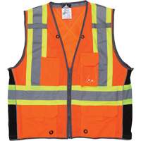 Veste de s&eacute;curit&eacute; pour arpenteur, Orange haute visibilit&eacute;, Grand, Polyester Advanced Consulting and Training Ltd.
