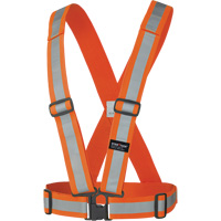 5591 Adjustable Safety Sash, High Visibility Orange, Silver Reflective Colour, One Size Advanced Consulting and Training Ltd.