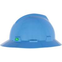 Casque de s&eacute;curit&eacute; &agrave; bord complet V-Gard GREEN avec fentes, R&eacute;pond aux normes CSA type 1, Suspension Rochet Advanced Consulting and Training Ltd.