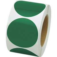 Coloured Marking Dots, Circle, 3" L x 3" W, Green, Vinyl Advanced Consulting and Training Ltd.
