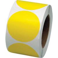 Coloured Marking Dots, Circle, 3" L x 3" W, Yellow, Vinyl Advanced Consulting and Training Ltd.