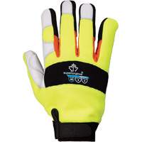 Gants de m&eacute;canicien &agrave; haute visibilit&eacute; ClutchGear, Paume Cuir fleur de ch&egrave;vre, Taille Moyen Advanced Consulting and Training Ltd.