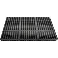 Cushion-Ease&reg; 550 Interlocking Anti-Fatigue Mat, Slotted, 3' x 3' x 3/4", Black, Rubber Advanced Consulting and Training Ltd.