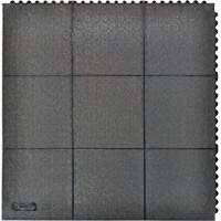 Cushion-Ease&reg; Interlocking Anti-Fatigue Mat, Pebbled, 3' x 3' x 3/4", Black, Natural Rubber Advanced Consulting and Training Ltd.