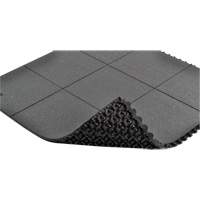 Cushion-Ease&reg; Interlocking Anti-Fatigue Mat, Pebbled, 3' x 3' x 3/4", Black, Natural Rubber Advanced Consulting and Training Ltd.