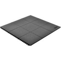 Cushion-Ease&reg; Interlocking Anti-Fatigue Mat, Pebbled, 3' x 3' x 3/4", Black, Natural Rubber Advanced Consulting and Training Ltd.