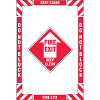 Trousse de marquage du sol ?Fire Exit? (sortie de secours), Adh&eacute;sif, Anglais avec pictogramme Advanced Consulting and Training Ltd.
