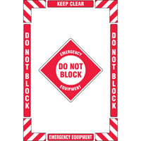 Trousse de marquage du sol ?Emergency Equipment? (&eacute;quipement durgence), Adh&eacute;sif, Anglais avec pictogramme Advanced Consulting and Training Ltd.