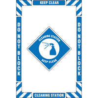 Trousse de marquage du sol ?Cleaning Station? (poste de nettoyage), Adh&eacute;sif, Anglais avec pictogramme Advanced Consulting and Training Ltd.