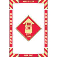 Trousse de marquage du sol ?Fire Exit? (sortie de secours), Adh&eacute;sif, Anglais avec pictogramme Advanced Consulting and Training Ltd.