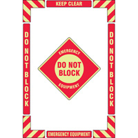 Trousse de marquage du sol ?Emergency Equipment? (&eacute;quipement durgence), Adh&eacute;sif, Anglais avec pictogramme Advanced Consulting and Training Ltd.