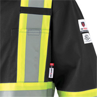 7702BK Combinaison ignifuge et r&eacute;sistant &agrave; l'arc &eacute;lectrique 88/12 FR-Tech, Taille 36, Noir, 9,7 cal/cm² Advanced Consulting and Training Ltd.