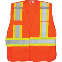 Veste d'arpenteur haute visibilit&eacute; conforme &agrave; la CSA, Orange haute visibilit&eacute;, Moyen, Polyester Advanced Consulting and Training Ltd.