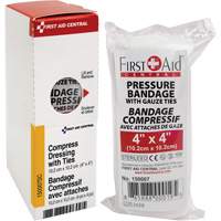 SmartCompliance&reg; Refill Compress Pressure Bandage with Ties, 4" L x 4" W Advanced Consulting and Training Ltd.