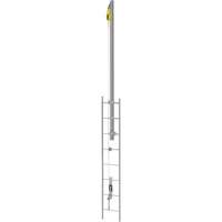 Ensemble de c&acirc;bles de s&eacute;curit&eacute; pour &eacute;chelle verticale Latchways avec avec potence de rallonge pour &eacute;chelle verticale SRL, Acier inoxydable Advanced Consulting and Training Ltd.