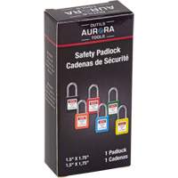 Verrouillage pour les consignations, Cadenas de s&eacute;curit&eacute;, Cl&eacute;s diff&eacute;rentes, Thermoplastique, Largeur de 1-1/2" Advanced Consulting and Training Ltd.