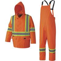 5608 210D Waterproof Rain Suit, Polyester/PVC, Small, High Visibility Orange Advanced Consulting and Training Ltd.
