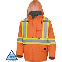 5030 Waterproof Quilted Safety Parka, High Visibility Orange, Small Advanced Consulting and Training Ltd.