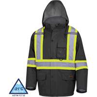 5031BK Waterproof Quilted Safety Parka, Black, Small Advanced Consulting and Training Ltd.