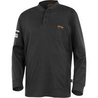 332 Chandail Henley en tricot interlock ignifuge, Petit, Noir Advanced Consulting and Training Ltd.