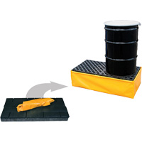 2-Drum Flexible Ultra-Spill Pallet&reg;, 66 US gal. Spill Capacity, 48" x 24" x 14" Advanced Consulting and Training Ltd.