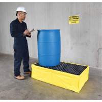 2-Drum Flexible Ultra-Spill Pallet&reg;, 66 US gal. Spill Capacity, 48" x 24" x 14" Advanced Consulting and Training Ltd.