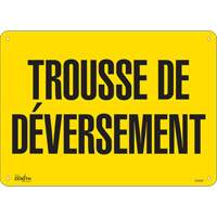 Enseigne  Trousse de d&eacute;versement , 10" x 14", Plastique, Français Advanced Consulting and Training Ltd.