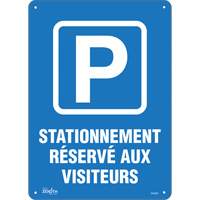 Enseigne  Stationnement r&eacute;serv&eacute; aux visiteurs , 10" x 14", Plastique, Français avec pictogramme Advanced Consulting and Training Ltd.
