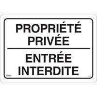 Enseigne  Propri&eacute;t&eacute; priv&eacute;e , 14" x 20", Aluminium, Français Advanced Consulting and Training Ltd.