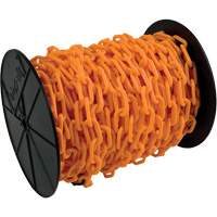 Chaîne de s&eacute;curit&eacute; en plastique robuste, Orange, Maillon de 2", 100' de long Advanced Consulting and Training Ltd.