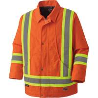 5537A Quilted Duck Safety Parka, High Visibility Orange, Small Advanced Consulting and Training Ltd.