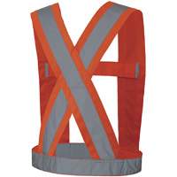5491 High-Visibility 4" Wide Adjustable Safety Sash, Meets/Exceeds CSA Z96 Class 2 - Level 2, High Visibility Orange, Silver Reflective Colour, One Size Advanced Consulting and Training Ltd.