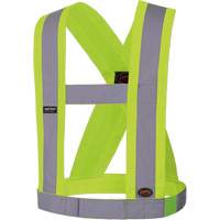 5493 High-Visibility 4" Wide Adjustable Safety Sash, Meets/Exceeds CSA Z96 Class 2 - Level 2, High Visibility Lime-Yellow, Silver Reflective Colour, One Size Advanced Consulting and Training Ltd.