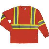 Long Sleeve Safety T-Shirt, Cotton, X-Small, High Visibility Orange Advanced Consulting and Training Ltd.