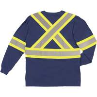 Long Sleeve Safety T-Shirt, Cotton, X-Small, Navy Blue Advanced Consulting and Training Ltd.