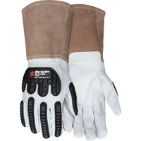 Leather Welding Work Gloves, Medium, Goatskin Palm, Gauntlet Cuff Advanced Consulting and Training Ltd.